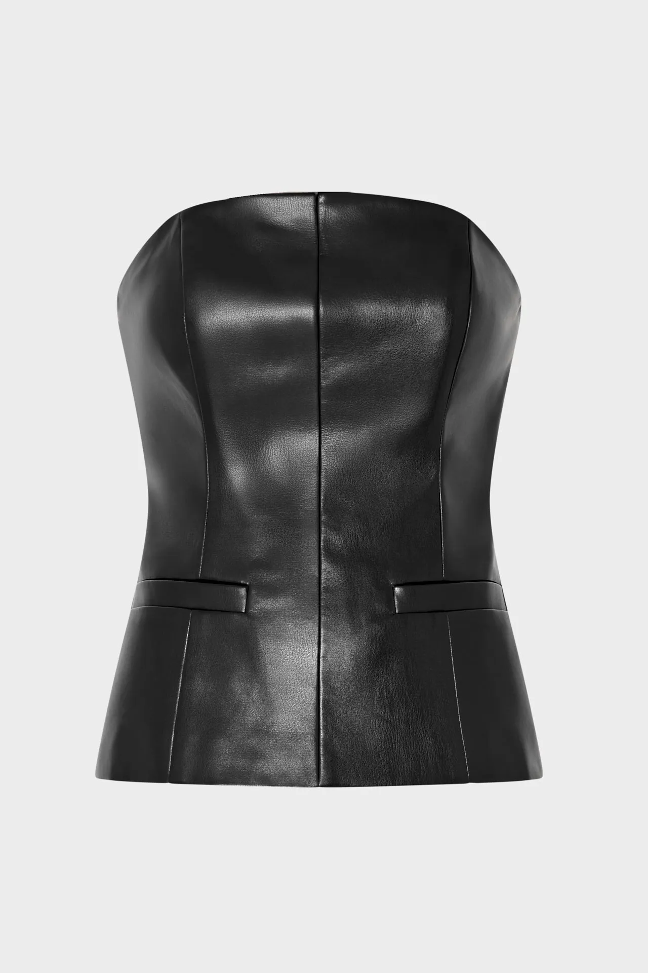 Vegan Leather Strapless Top sold by Milly