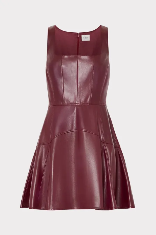 Vegan Leather Mini Dress sold by Milly