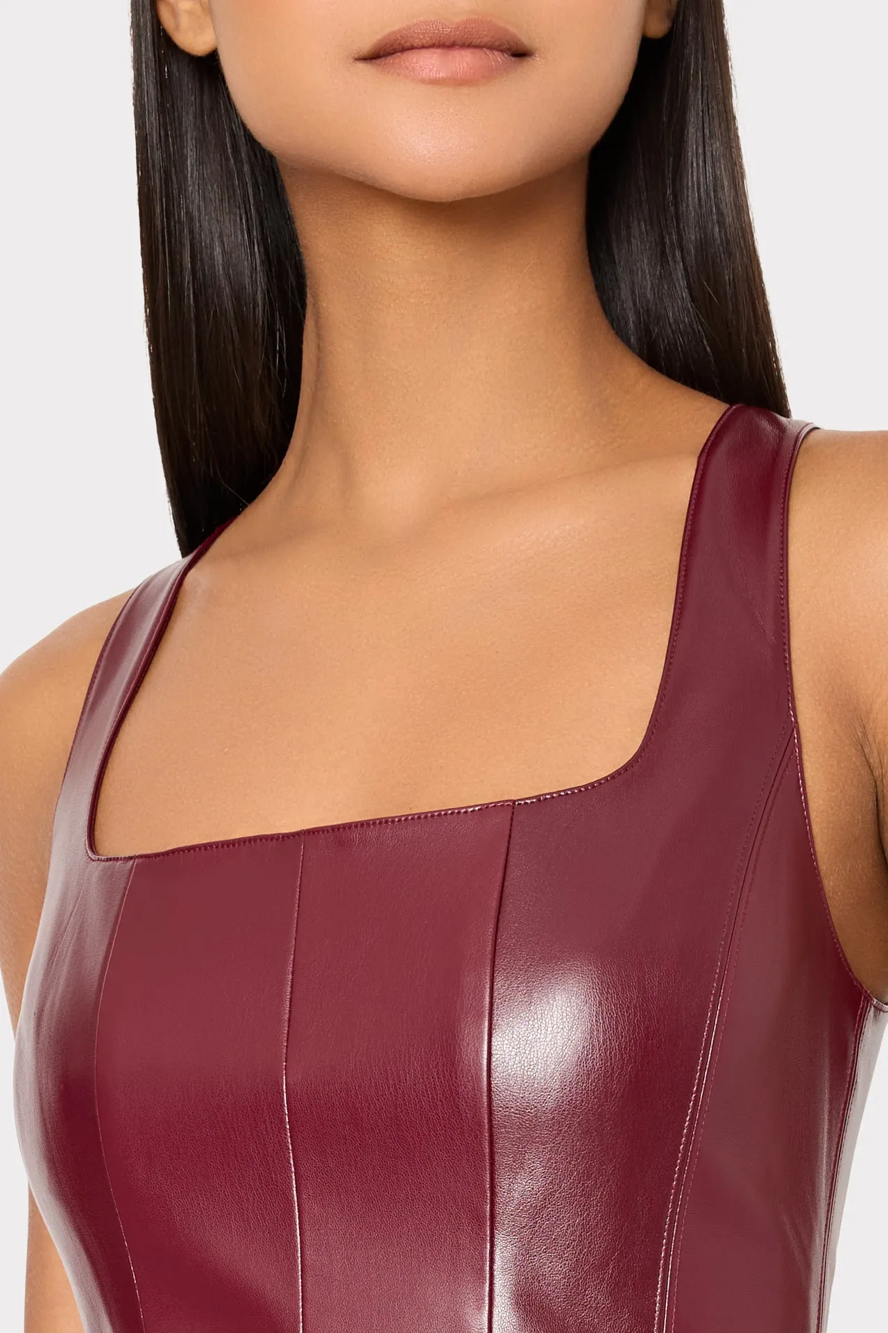 Vegan Leather Mini Dress sold by Milly product image thumbnail 3