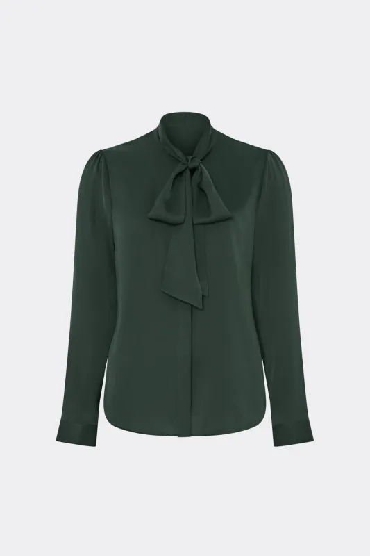 Tie Neck Silk Blouse sold by Milly