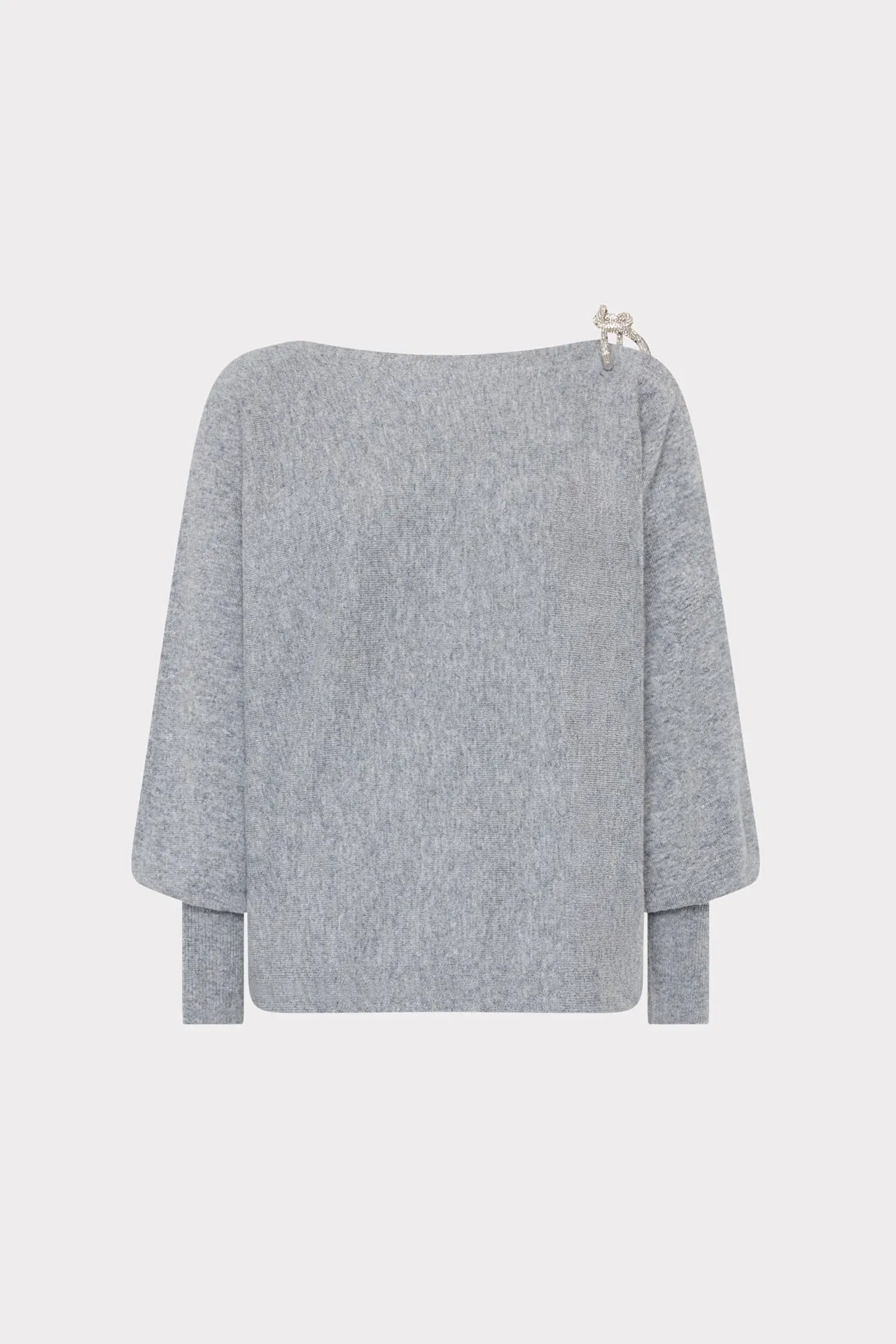 Ida Crystal Bow Cold Shoulder Sweater sold by Milly