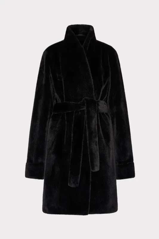 Faux Mink Wrap Coat sold by Milly