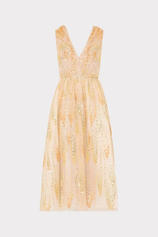 Tinsley Tulle Sequin Embroidered Dress sold by Milly