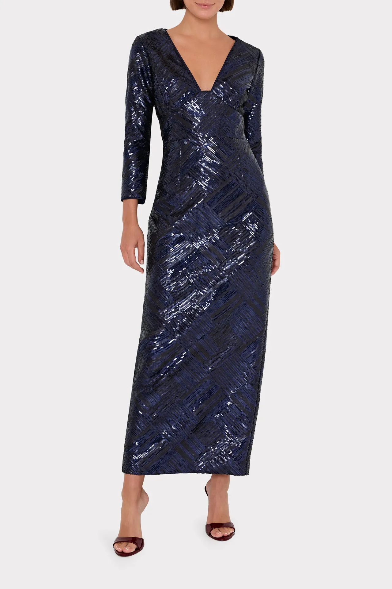 Jenna Long Sleeve Beaded Gown sold by Milly product image thumbnail 3