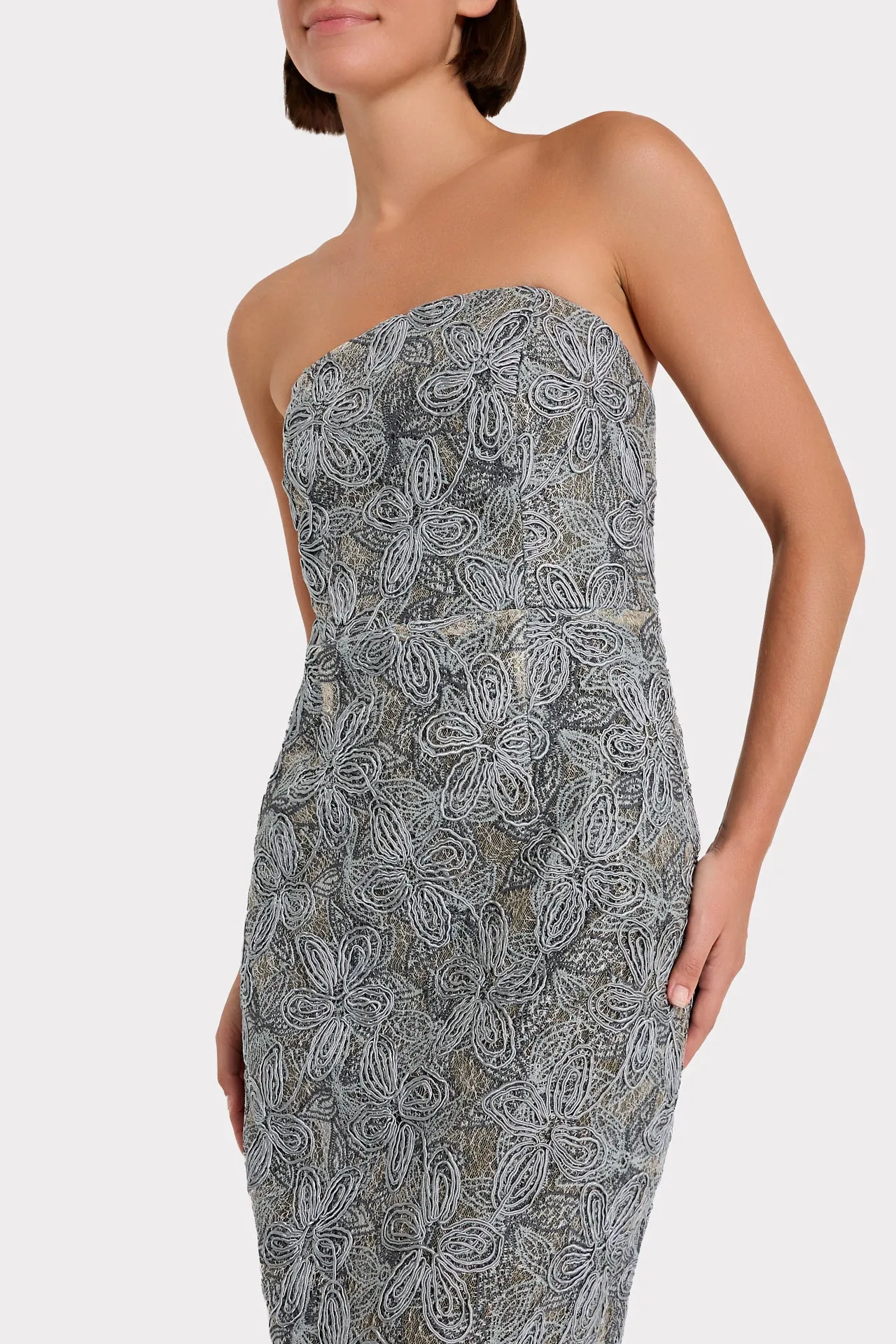 Meredith Embroidered Maxi Dress sold by Milly product image thumbnail 3