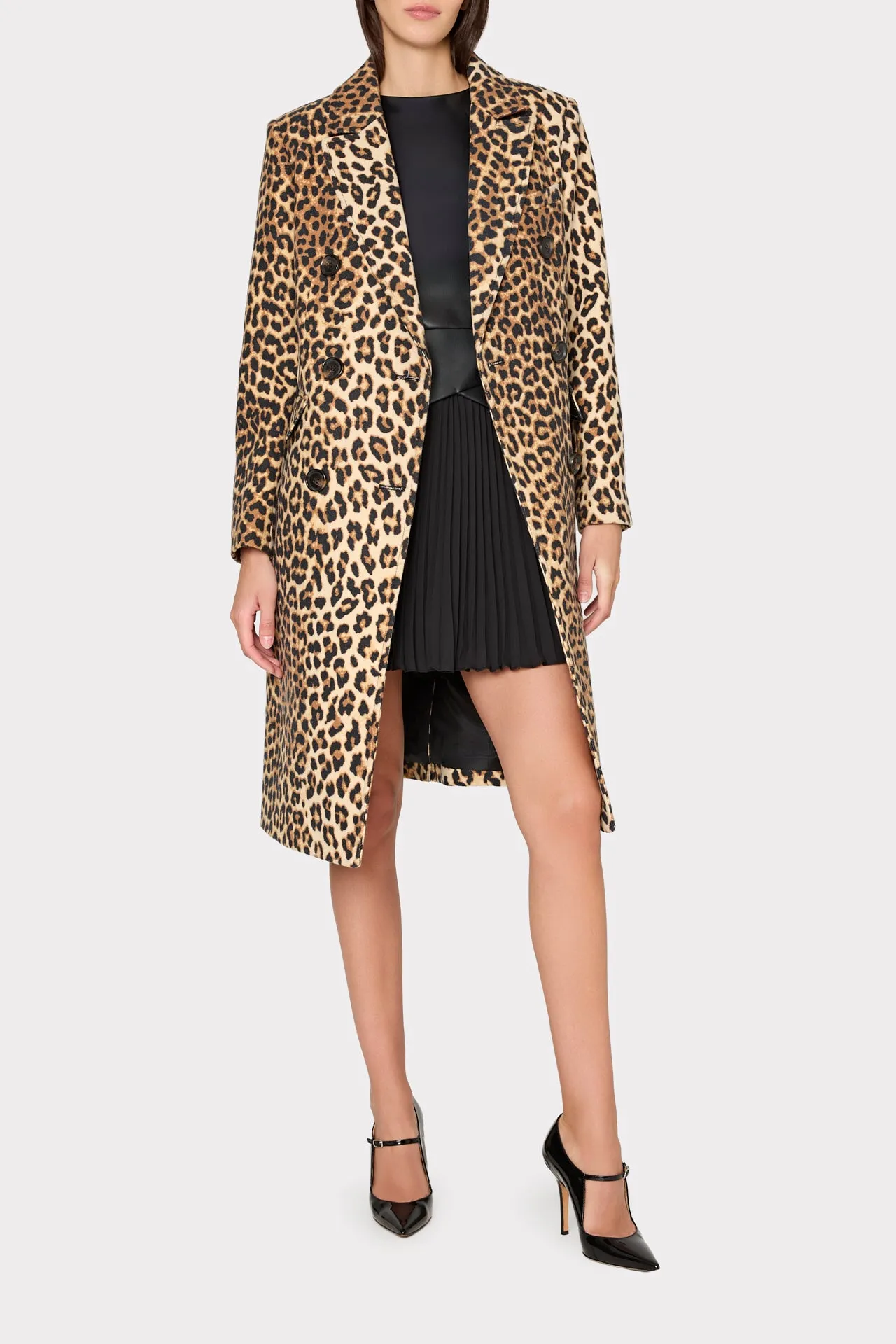 Leopard Double Breasted Coat sold by Milly product image thumbnail 2