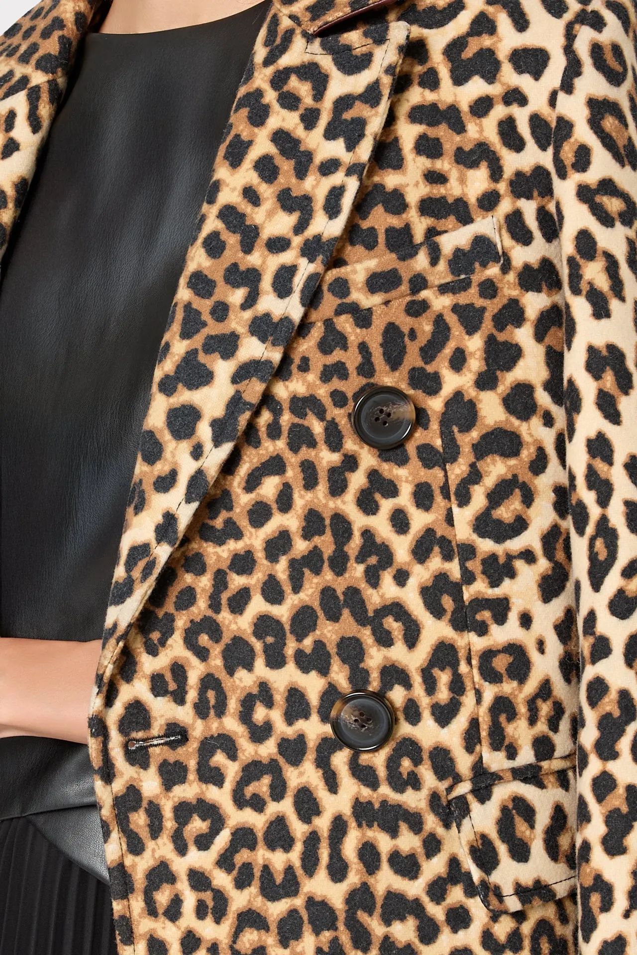 Leopard Double Breasted Coat sold by Milly product image thumbnail 3