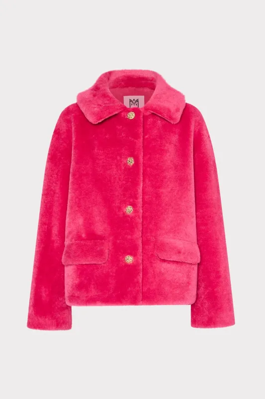 Short Faux Shearling Jacket sold by Milly