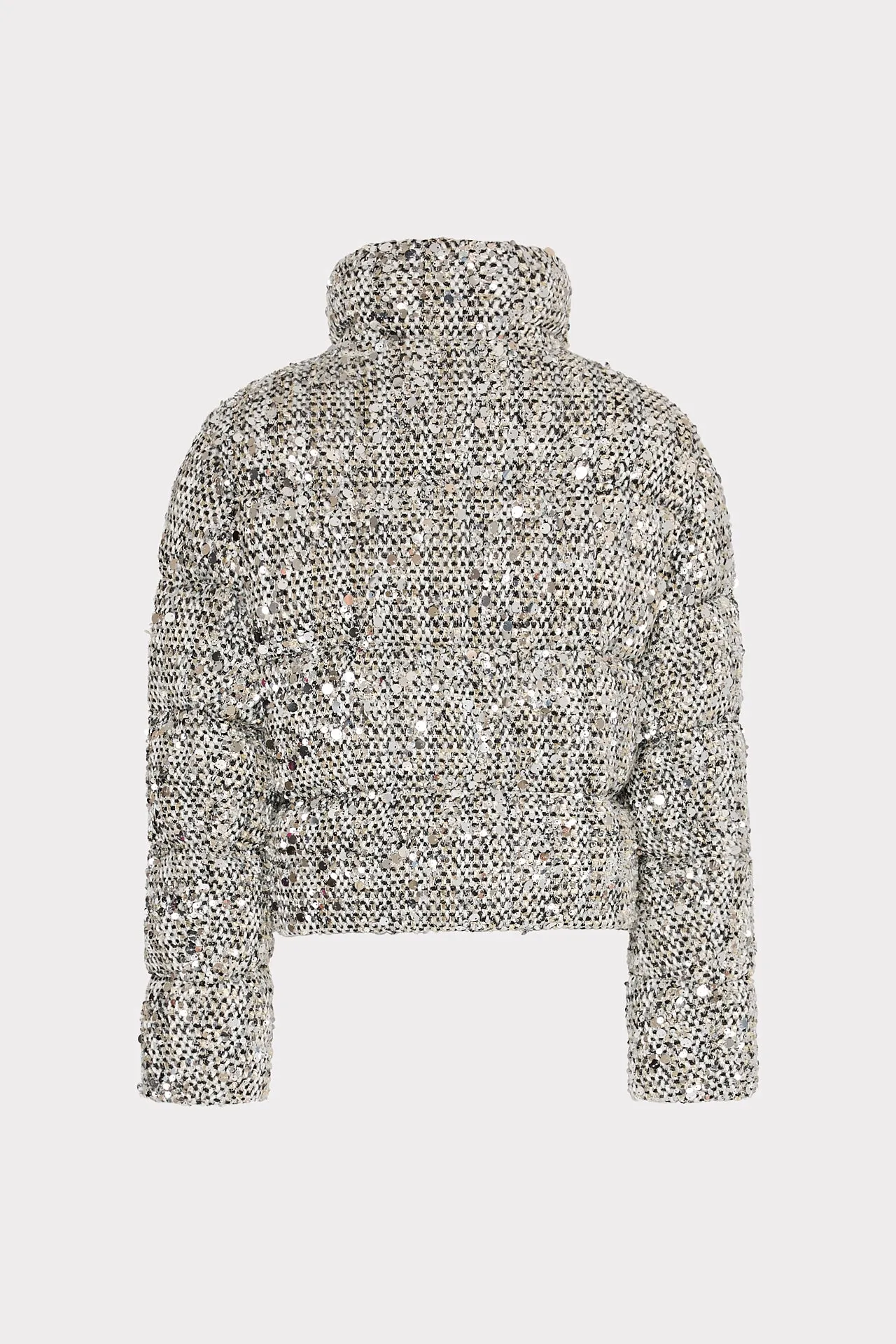 Hayes Sequin Tweed Puffer sold by Milly product image thumbnail 4