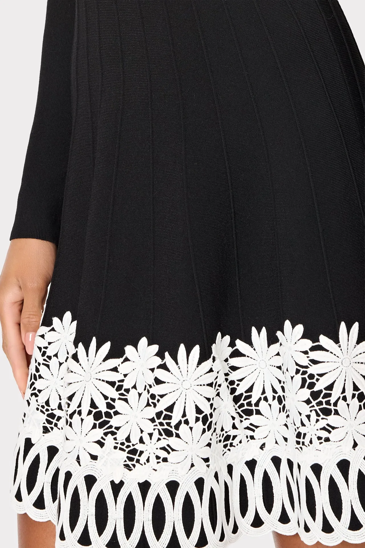 Lace Trim Fit And Flare Mini Dress sold by Milly product image thumbnail 3