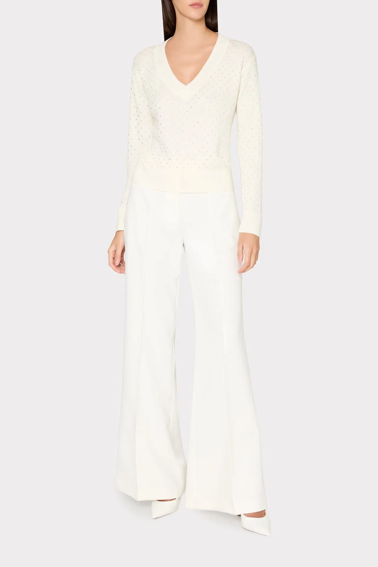 Rhinestone V-Neck Sweater sold by Milly product image thumbnail 2