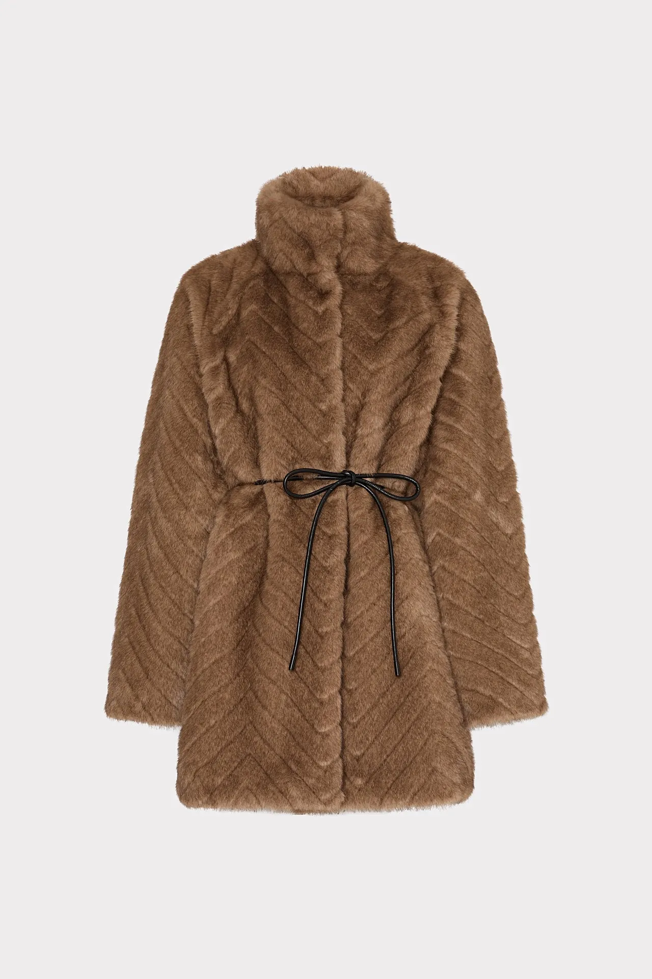 Dayna Chevron Fur Coat sold by Milly