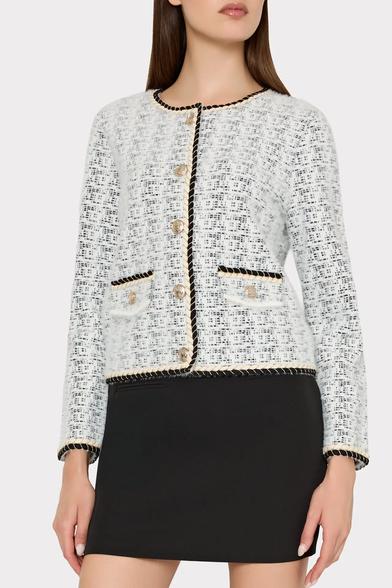 Braided Finish Knit Cardigan sold by Milly product image thumbnail 3