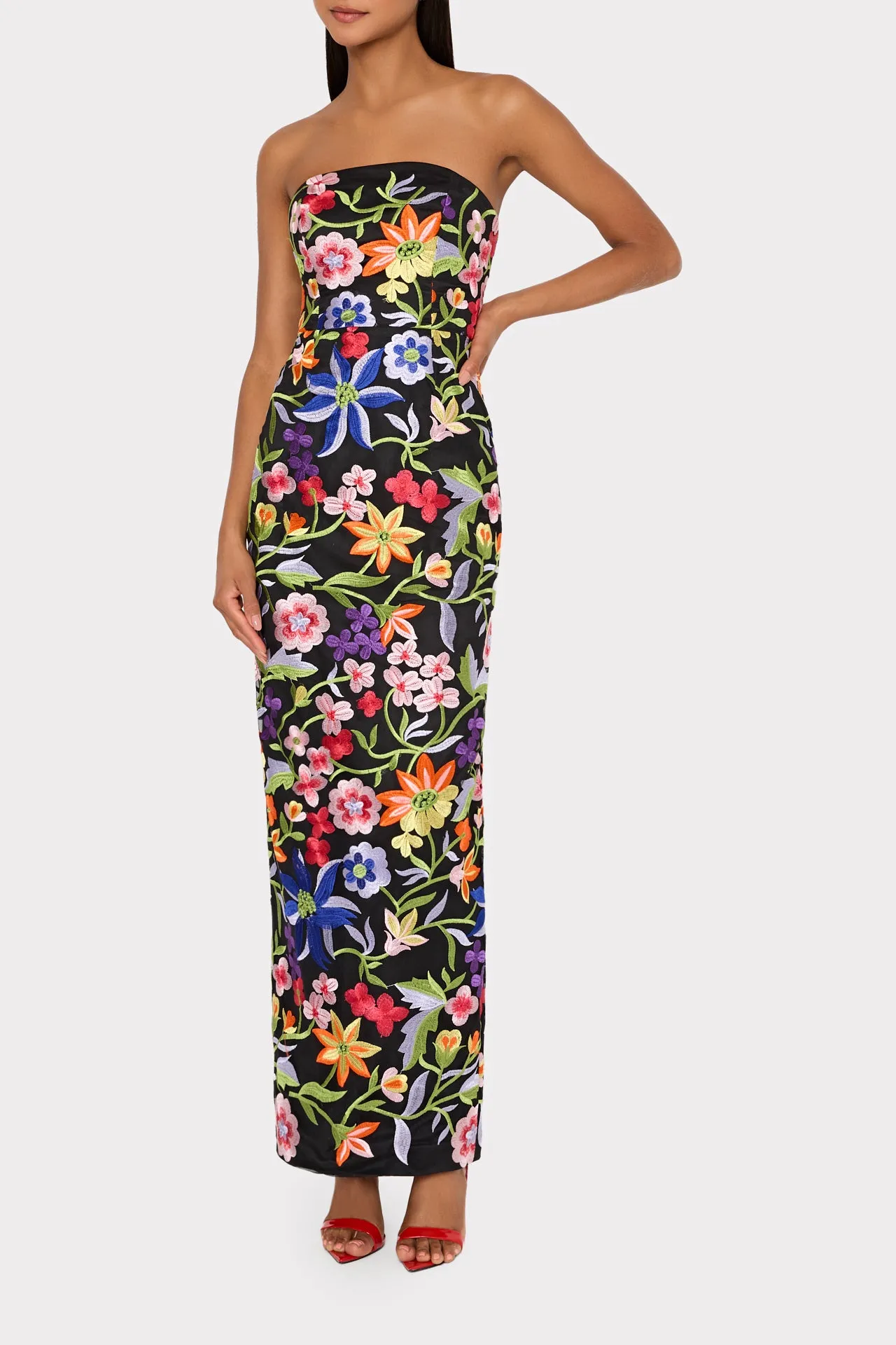 Magnolia Mesh Embroidery Maxi Dress sold by Milly product image thumbnail 2
