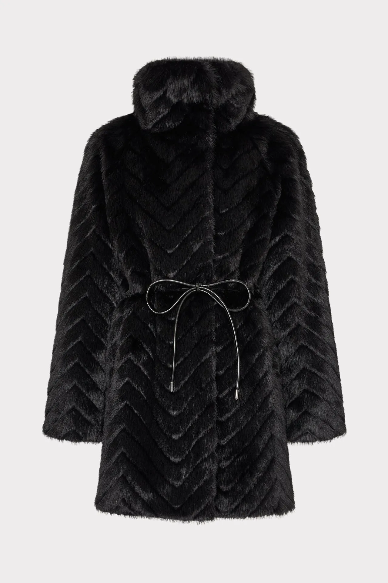 Dayna Chevron Fur Coat sold by Milly