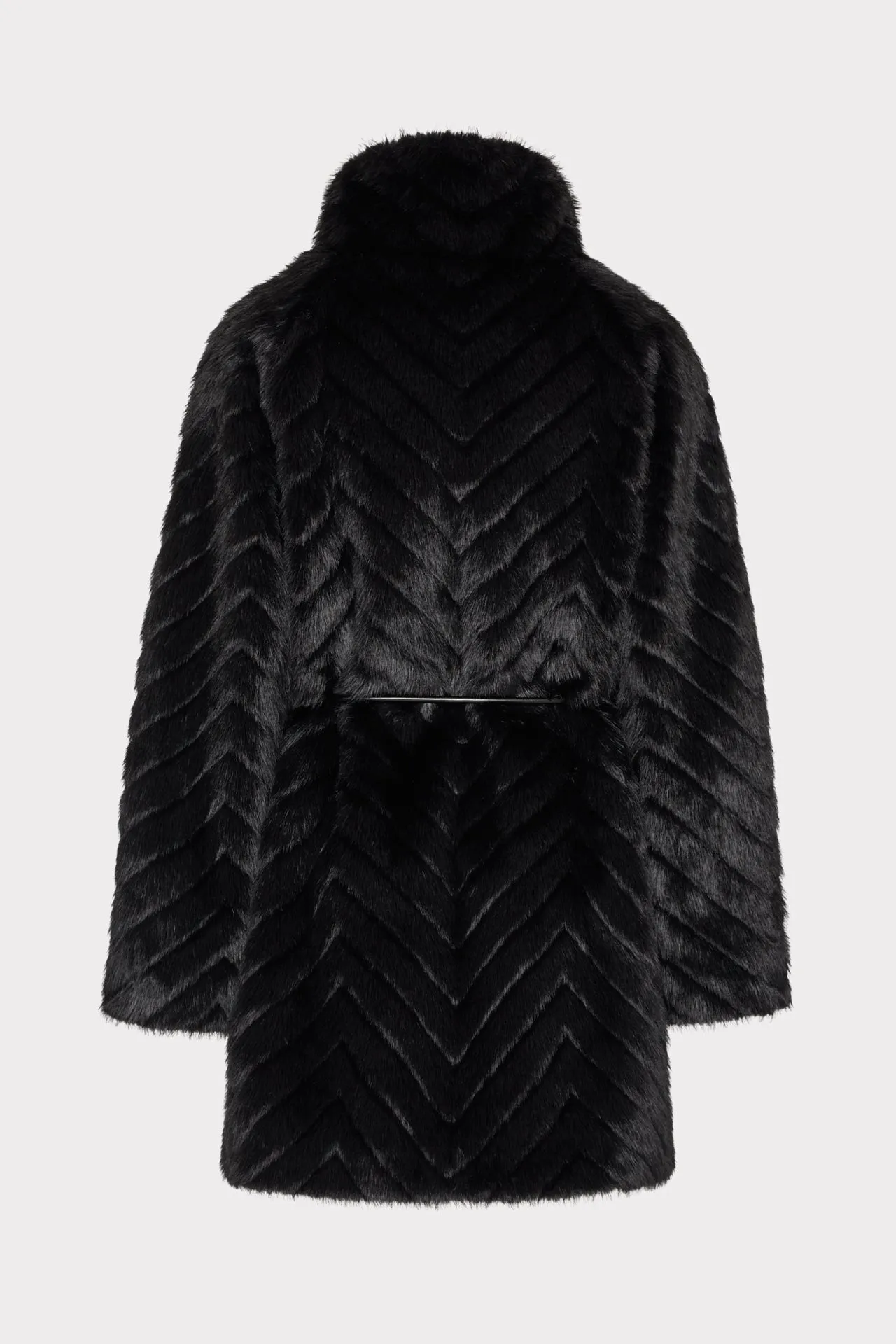 Dayna Chevron Fur Coat sold by Milly product image thumbnail 4
