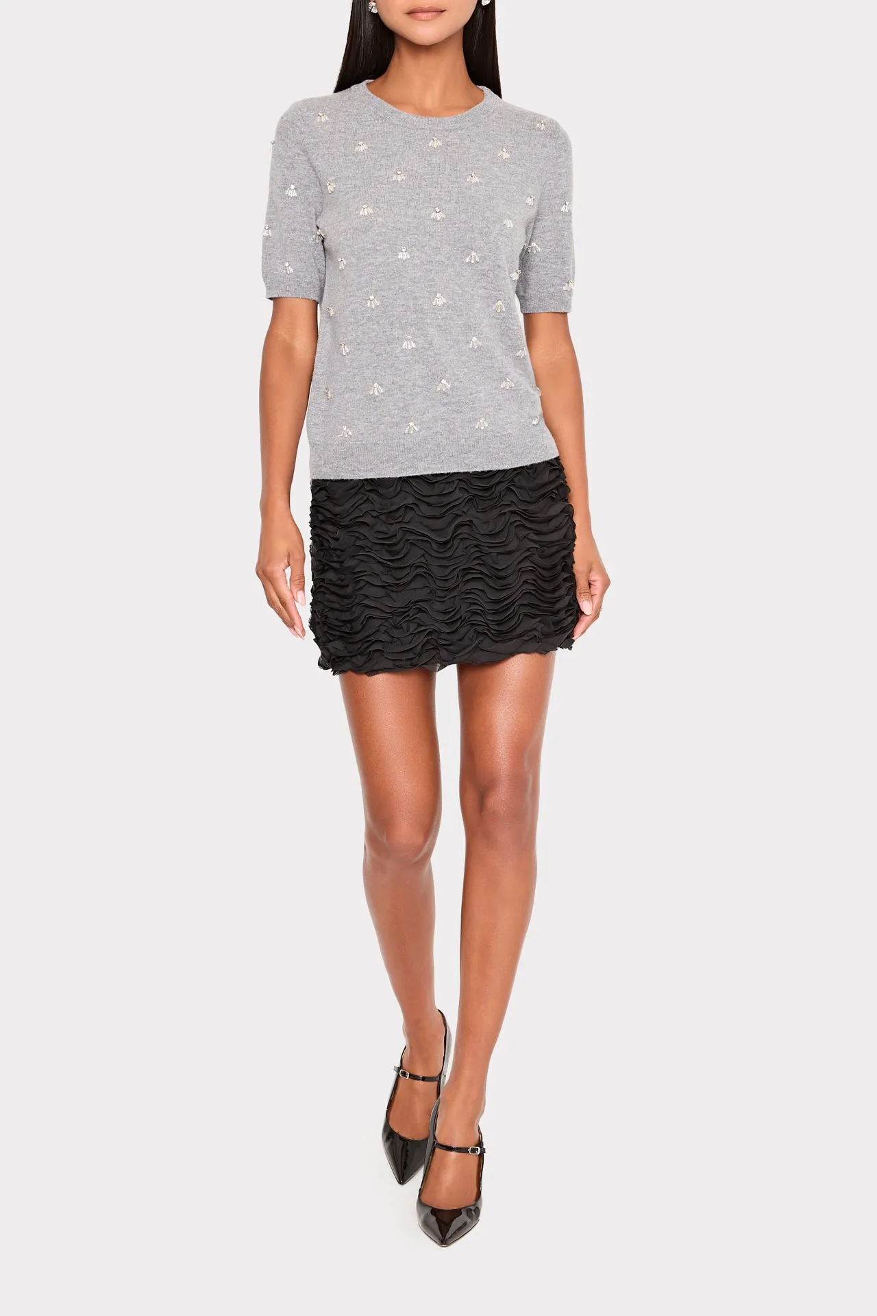 Ruffle Mini Skirt sold by Milly product image thumbnail 2