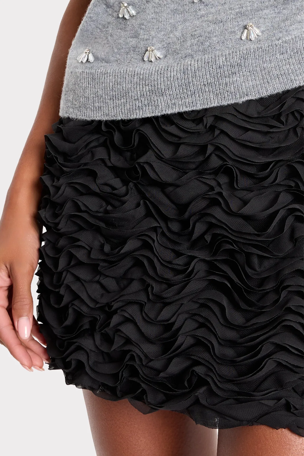 Ruffle Mini Skirt sold by Milly product image thumbnail 3