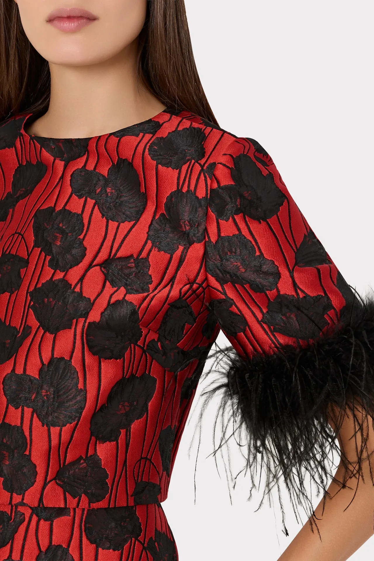 Ruthe Poppy Jacquard Short Sleeve Top sold by Milly product image thumbnail 4