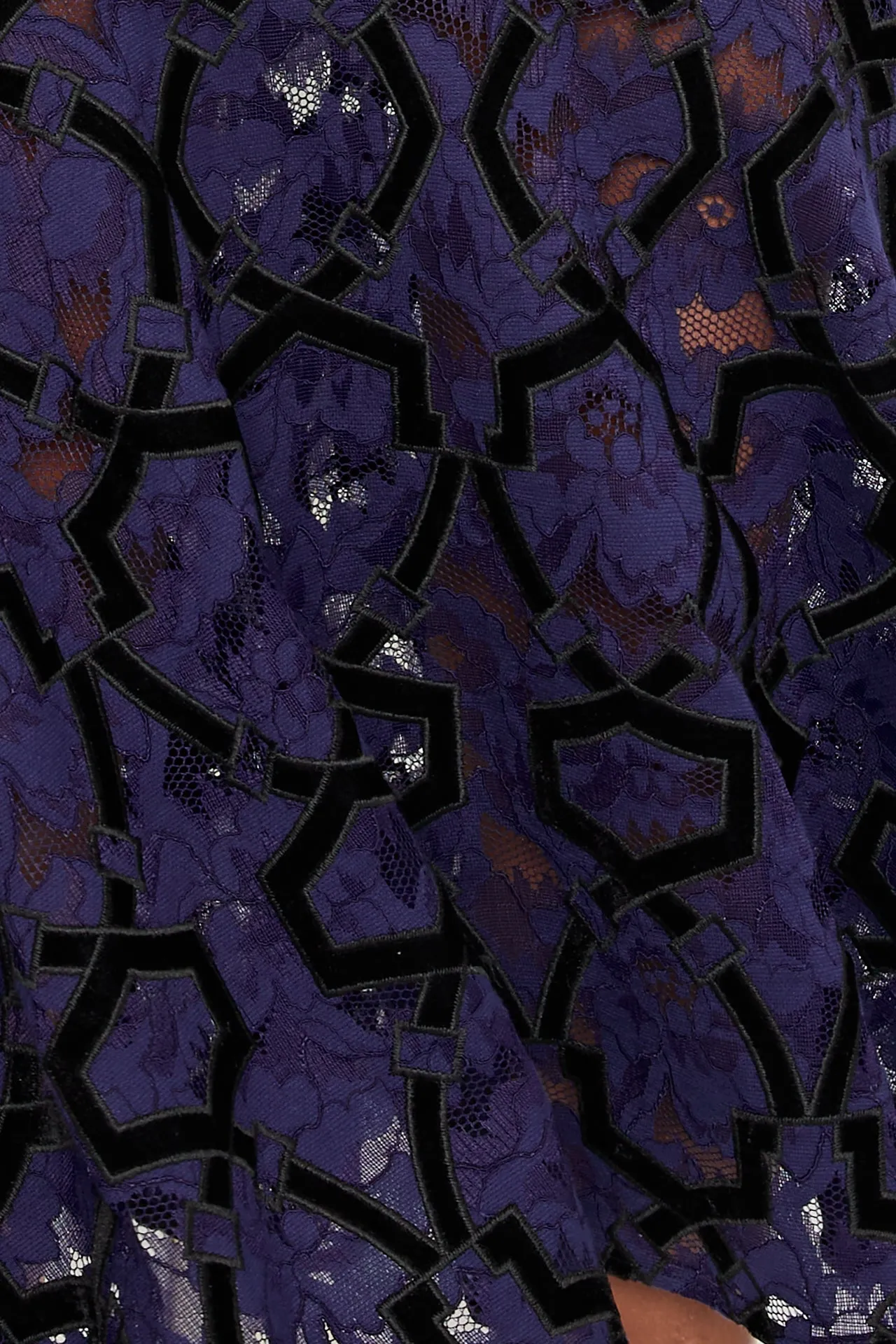 Tahlia Velvet Flocked Lace Dress sold by Milly product image thumbnail 3