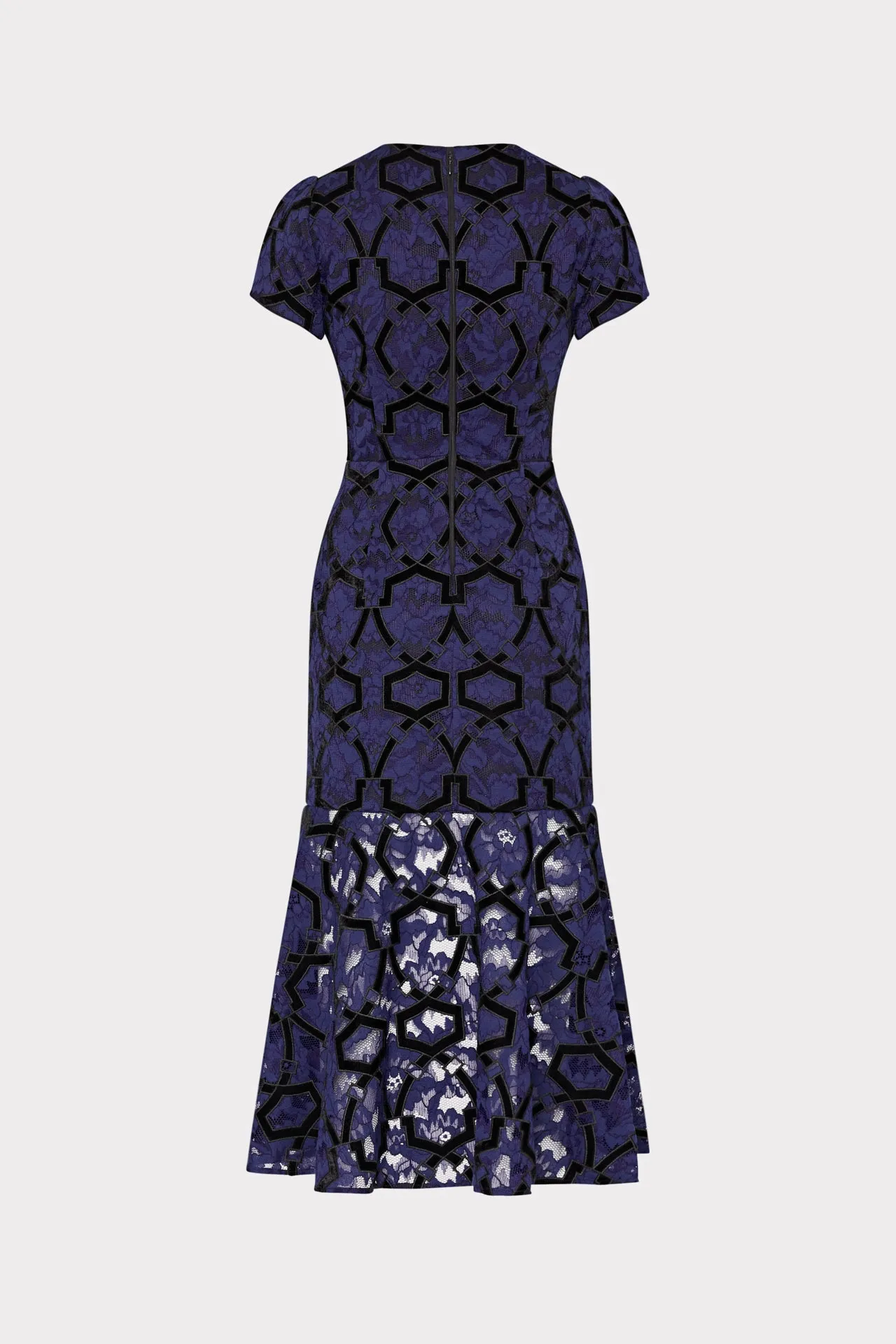 Tahlia Velvet Flocked Lace Dress sold by Milly product image thumbnail 4