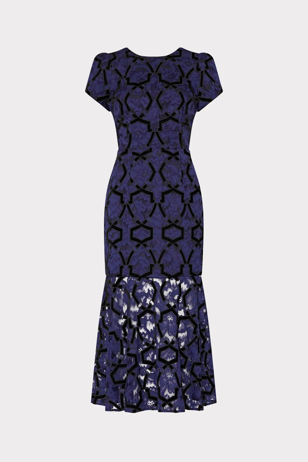 Tahlia Velvet Flocked Lace Dress sold by Milly