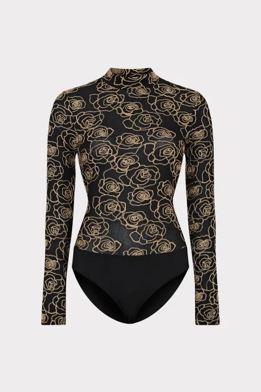 Ren Metallic Mesh Bodysuit sold by Milly