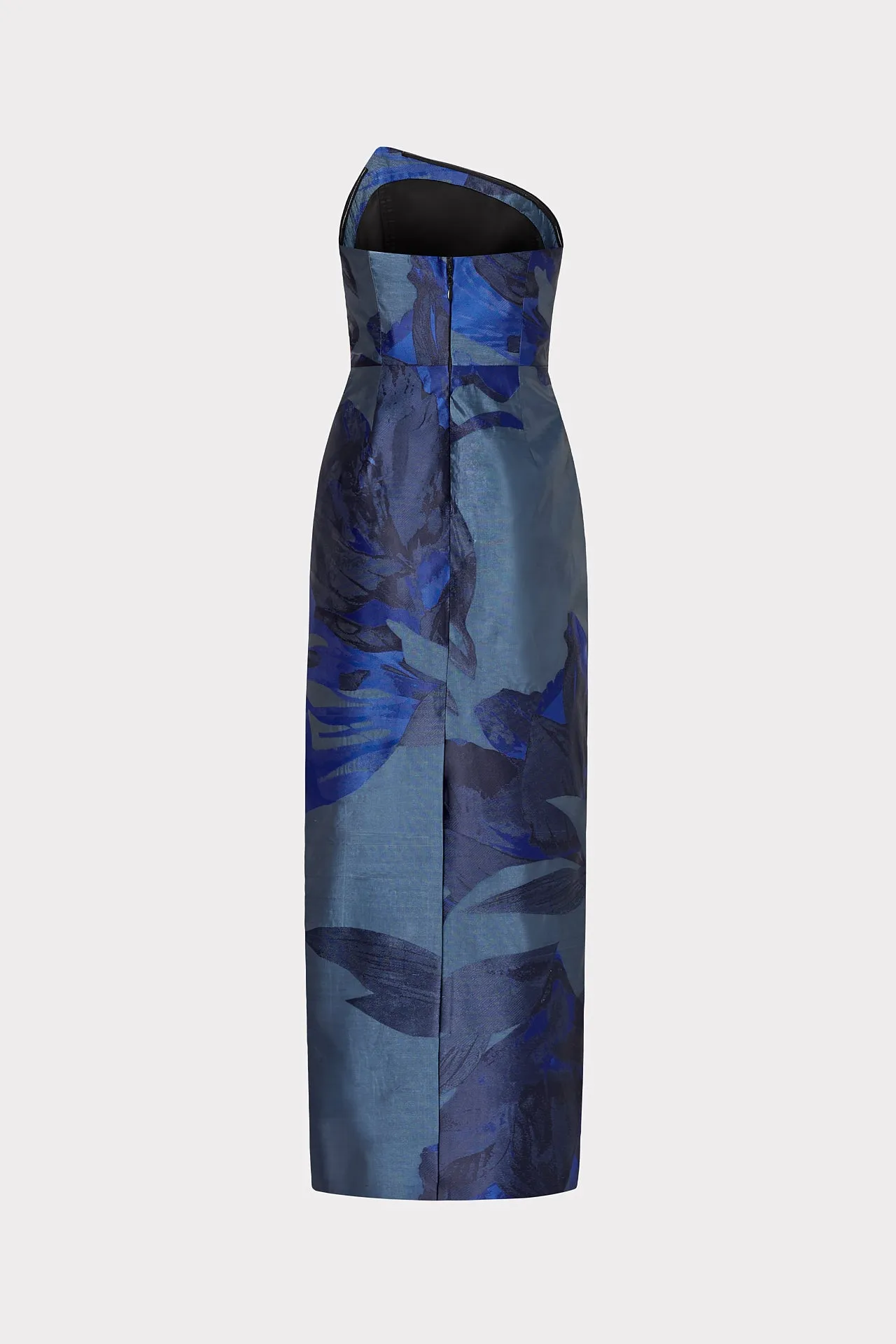 Asymmetrical Tropical Forest Jacquard Maxi Dress sold by Milly product image thumbnail 4