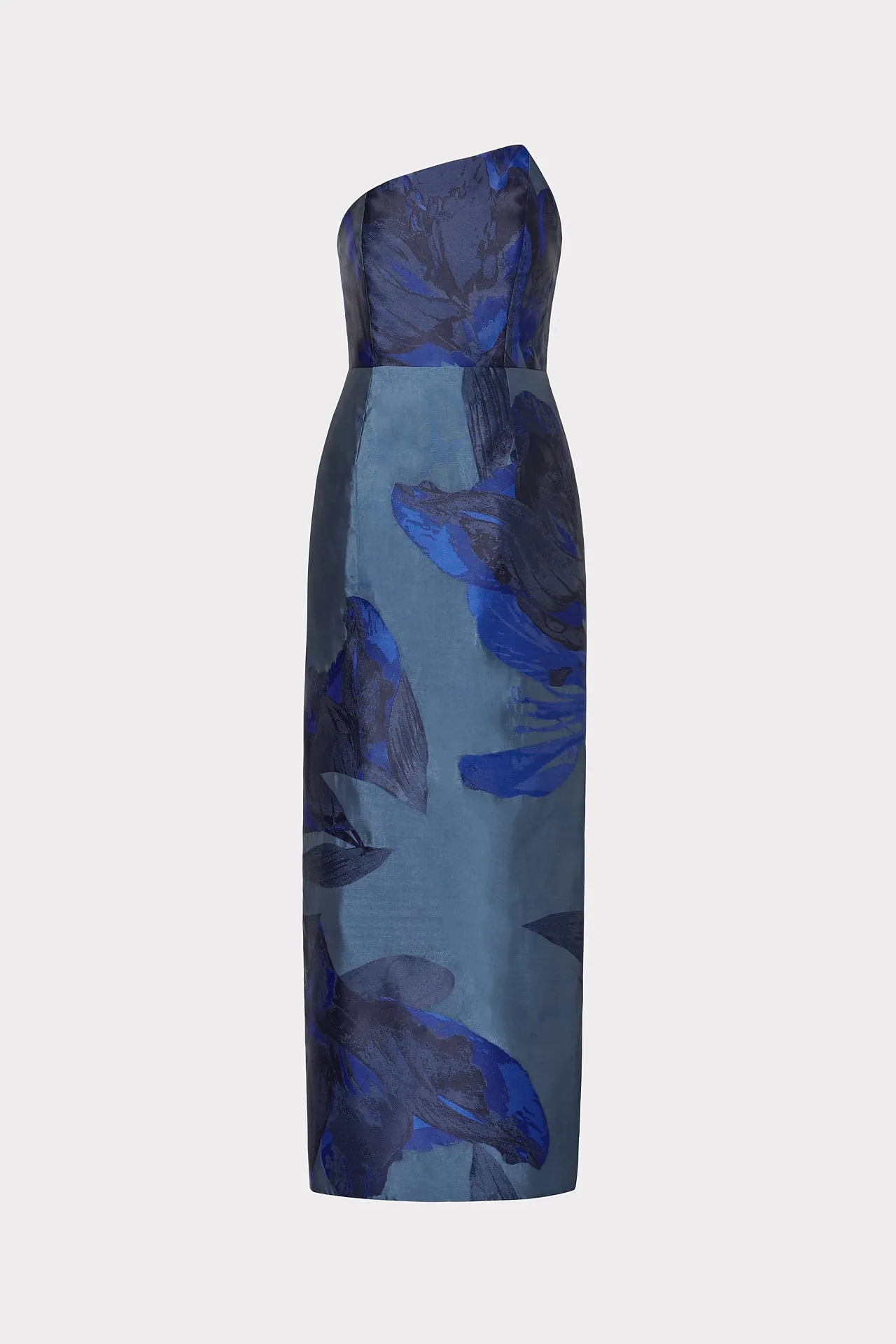 Asymmetrical Tropical Forest Jacquard Maxi Dress sold by Milly