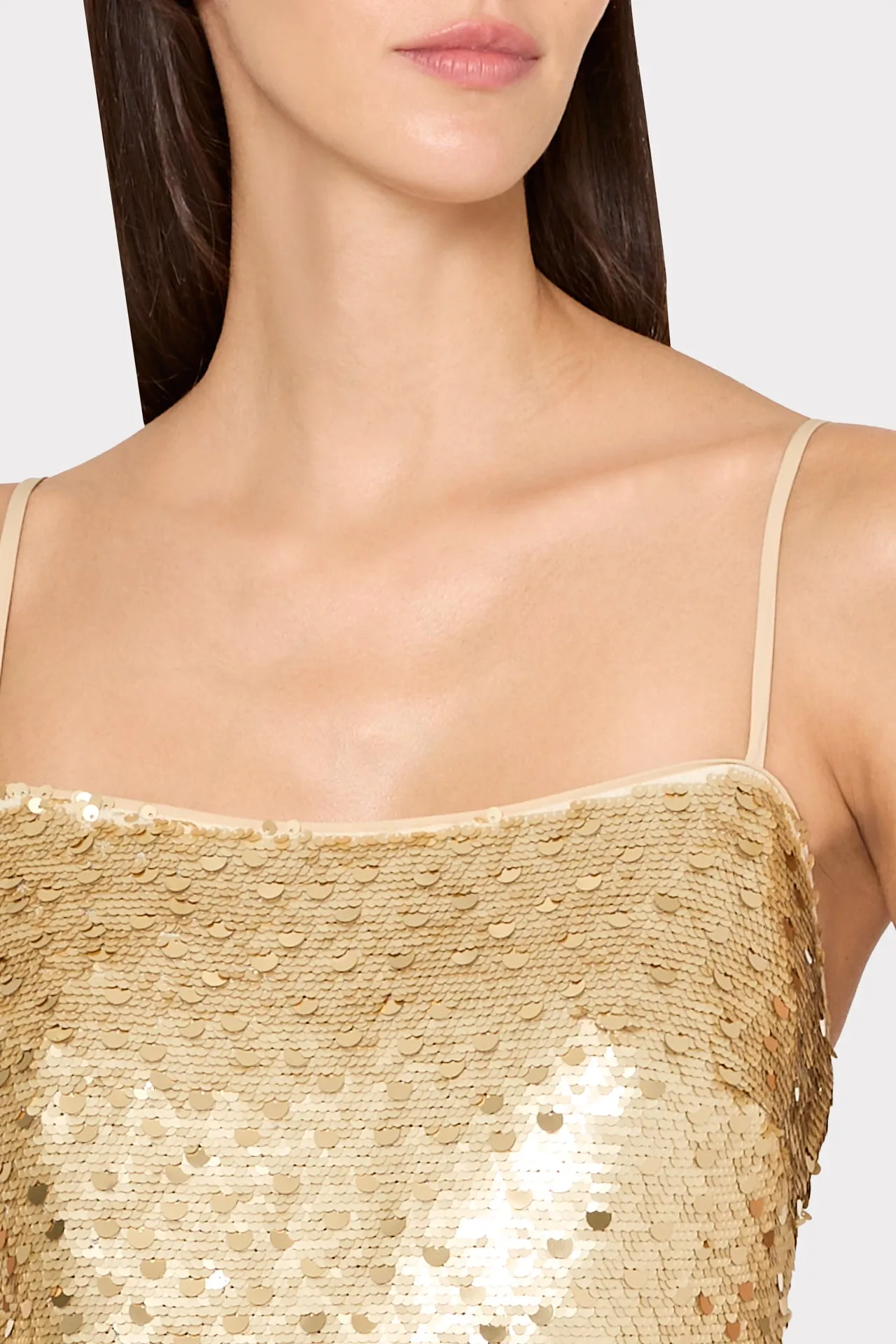 Colette Gold Dot Sequin Mini Dress sold by Milly product image thumbnail 4