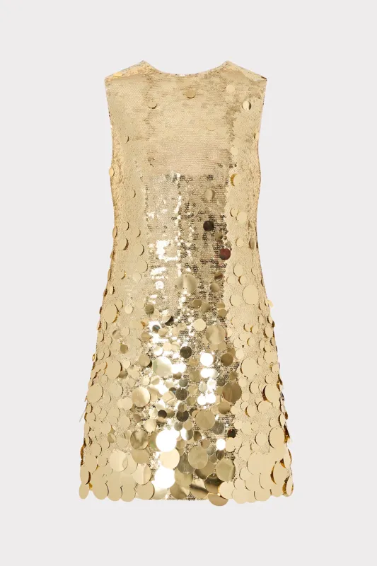 Ivette Cascading Paillette Mini Dress sold by Milly