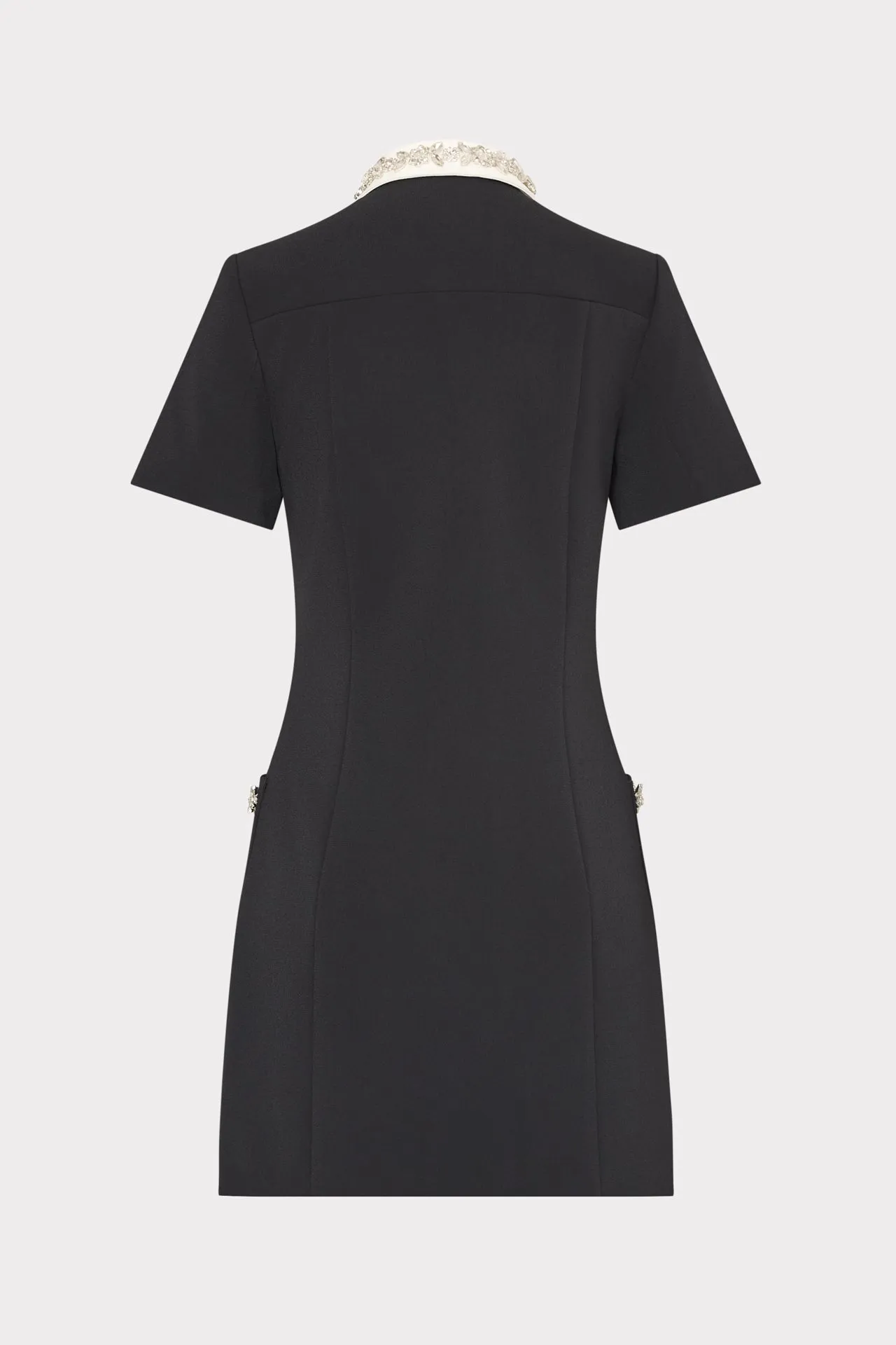 Sheelah Crystal Trim Short Sleeve Dress sold by Milly product image thumbnail 4