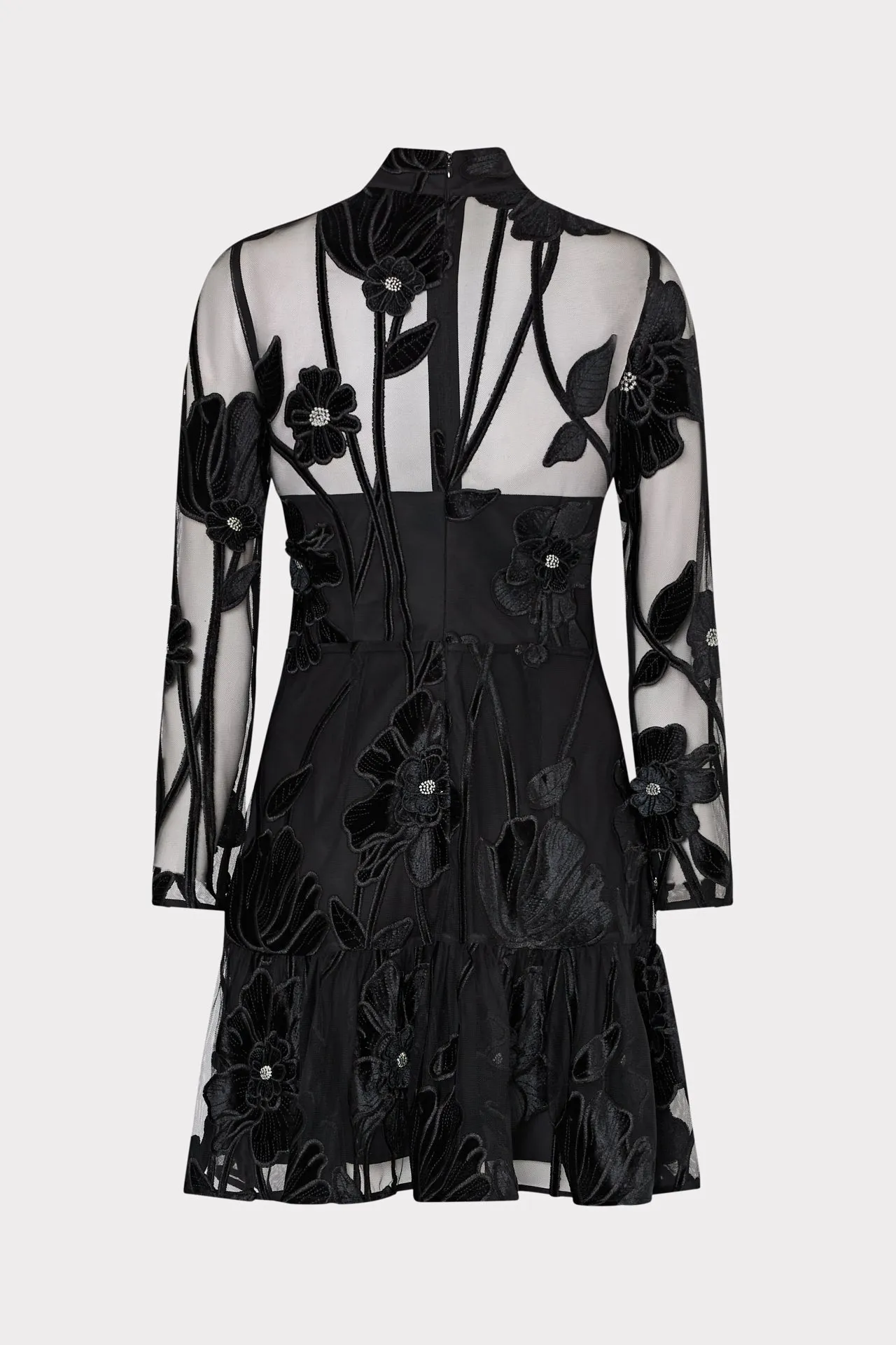 Remington Velvet Fleur Mockneck Mini Dress sold by Milly product image thumbnail 5