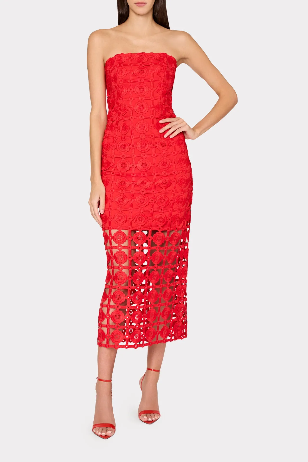 Kait Tile Lace Dress sold by Milly product image thumbnail 2