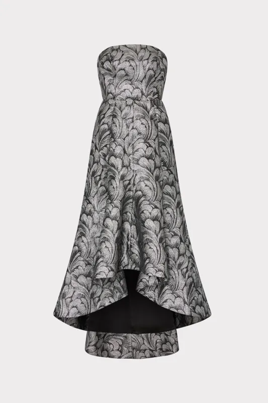 Diana Feather Jacquard Strapless Dress sold by Milly