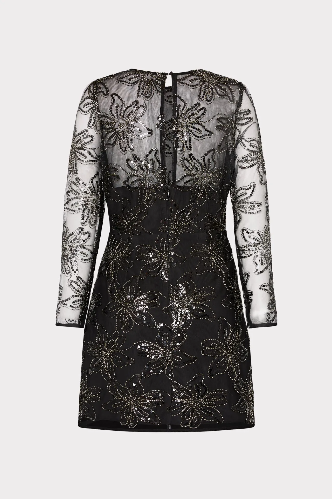 Adele Embroidered Mesh Long Sleeve Dress sold by Milly product image thumbnail 4