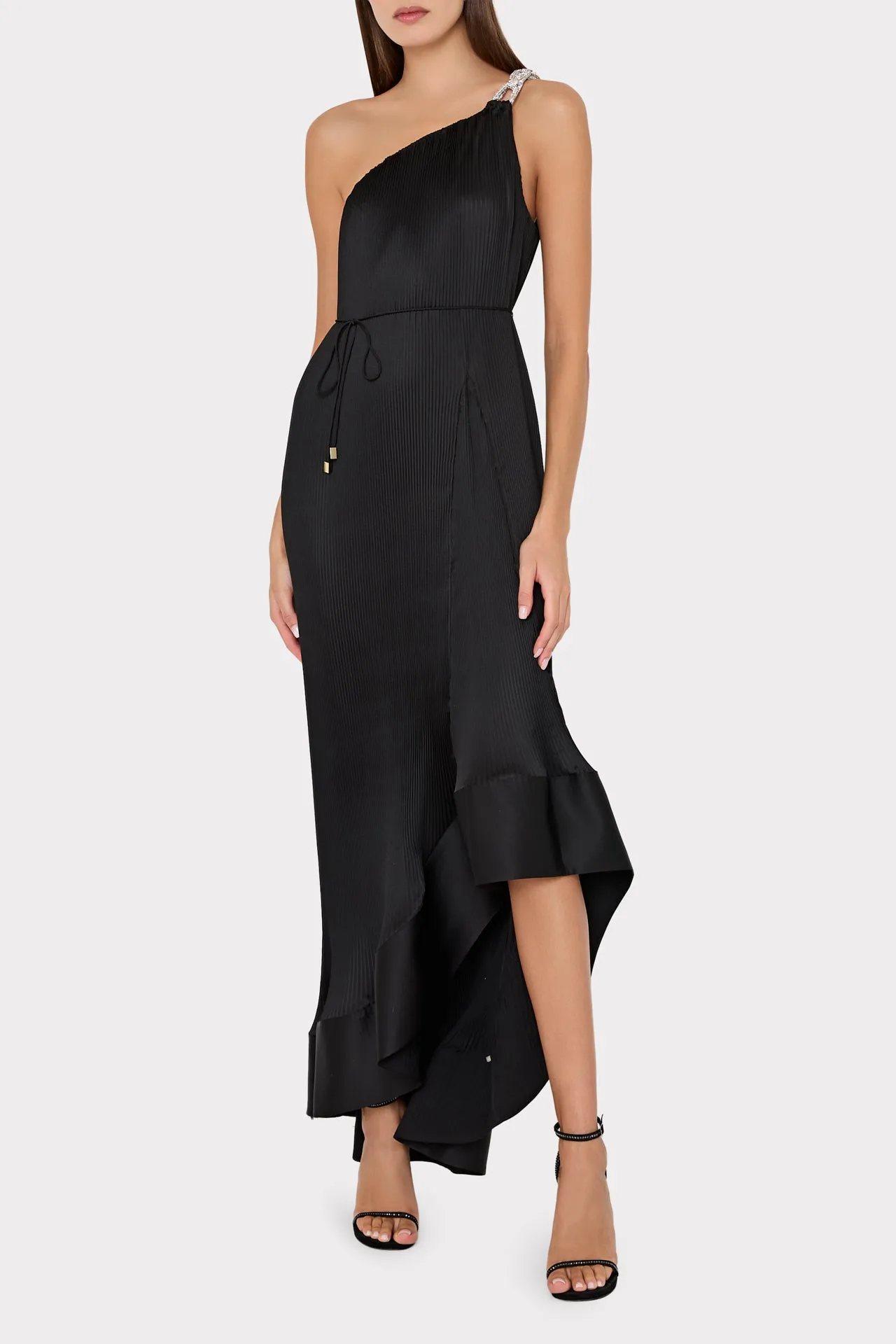 Mariah Satin Pleated Dress sold by Milly product image thumbnail 2