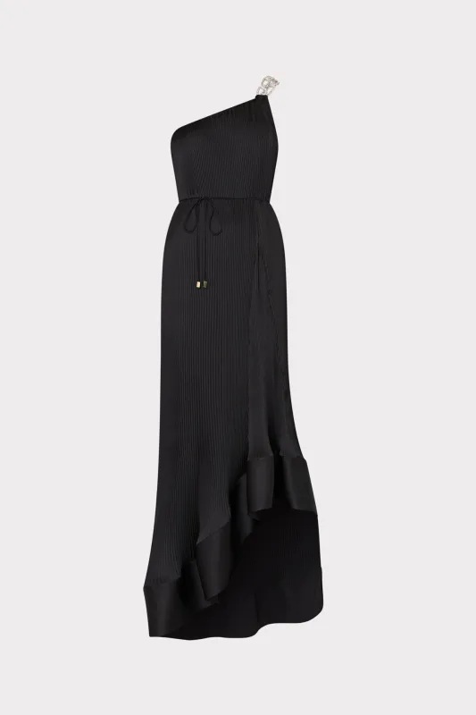 Mariah Satin Pleated Dress sold by Milly
