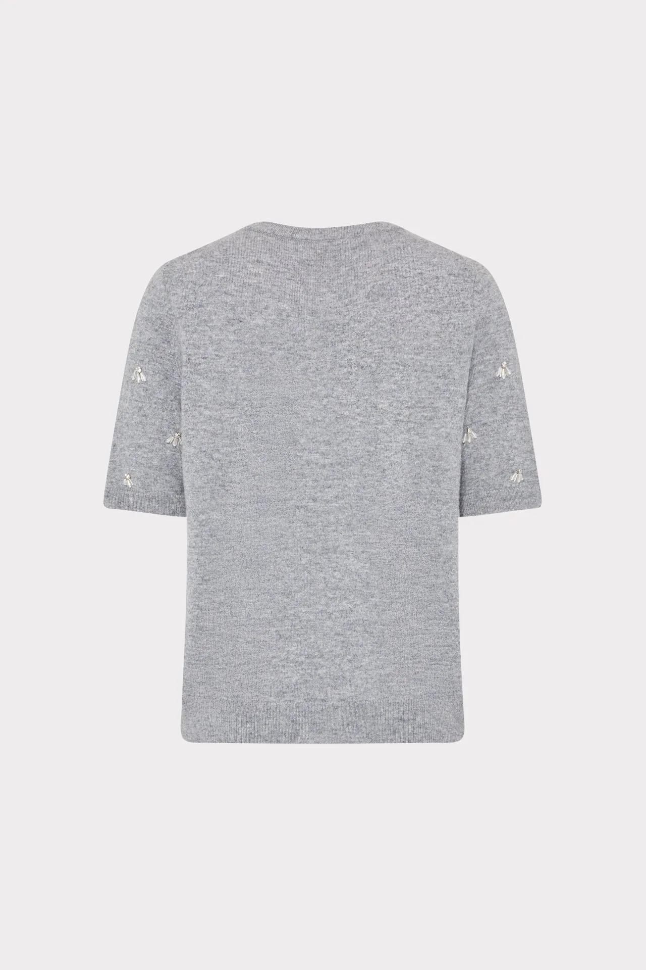 Rosalyn Rhinestone Short Sleeve Sweater sold by Milly product image thumbnail 4