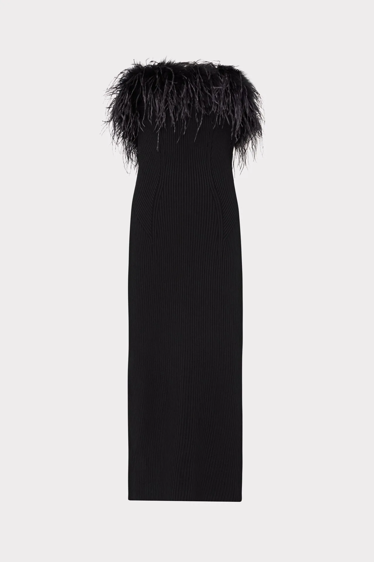 Robena Feather Embellished Midi Dress sold by Milly