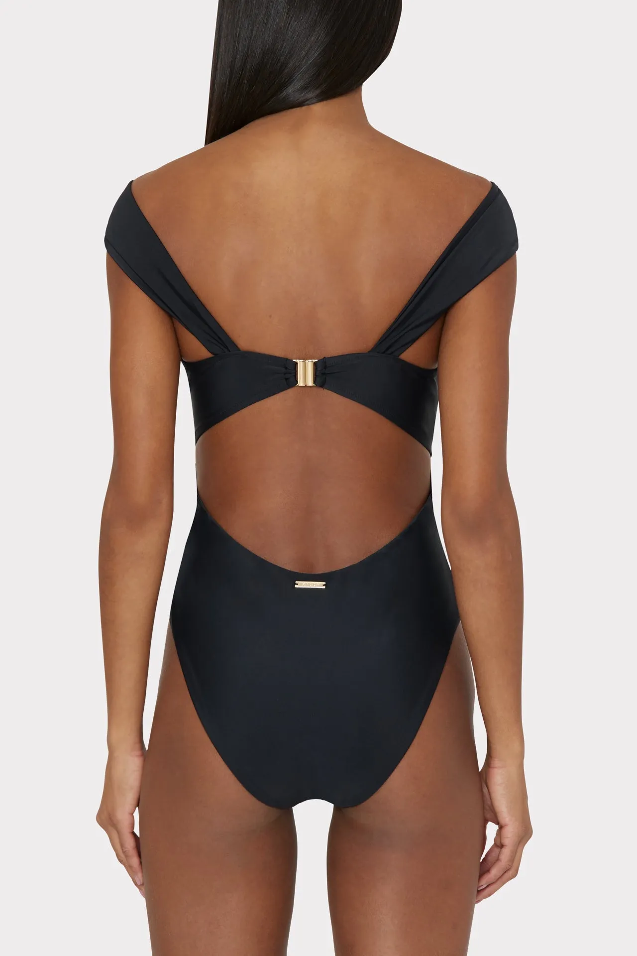 Betsy Draped Bandeau One Piece sold by Milly product image thumbnail 4