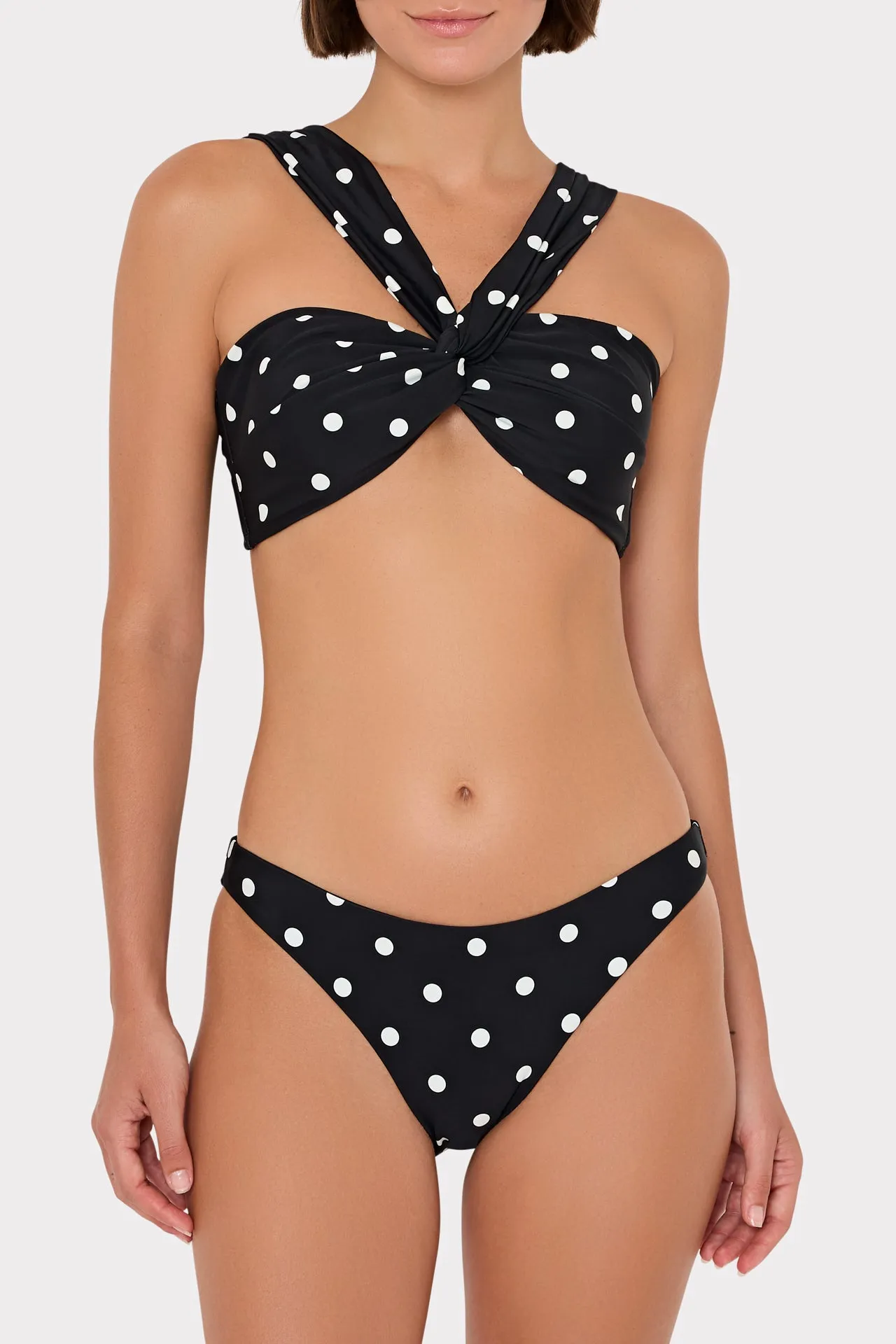 Olivia Polka Dot Draped Bandeau Top sold by Milly product image thumbnail 5