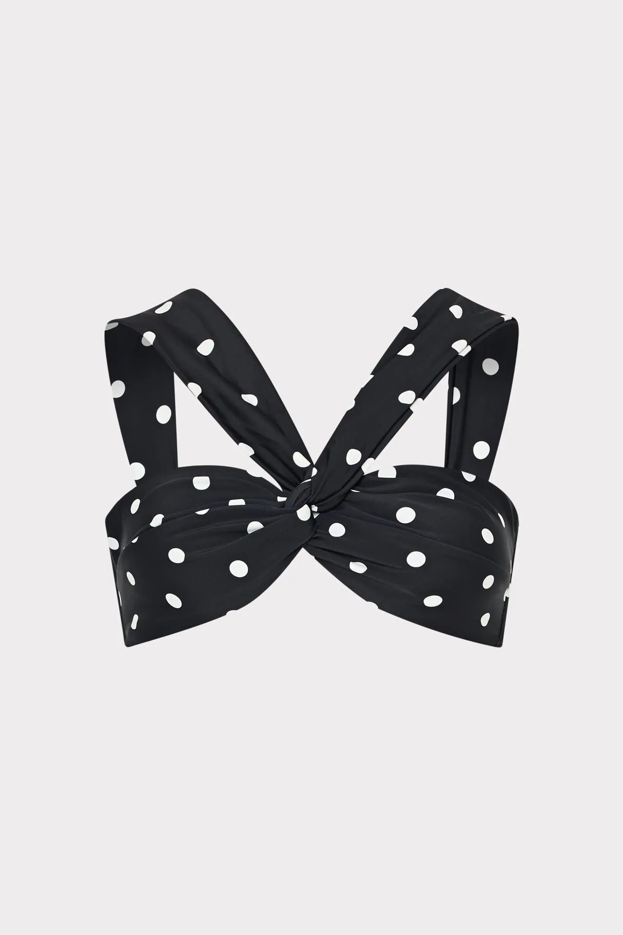 Olivia Polka Dot Draped Bandeau Top sold by Milly