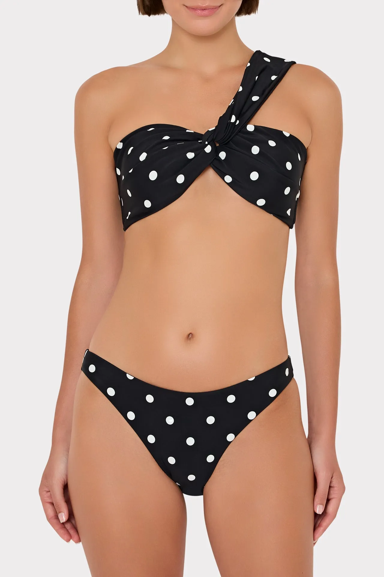 Olivia Polka Dot Draped Bandeau Top sold by Milly product image thumbnail 4