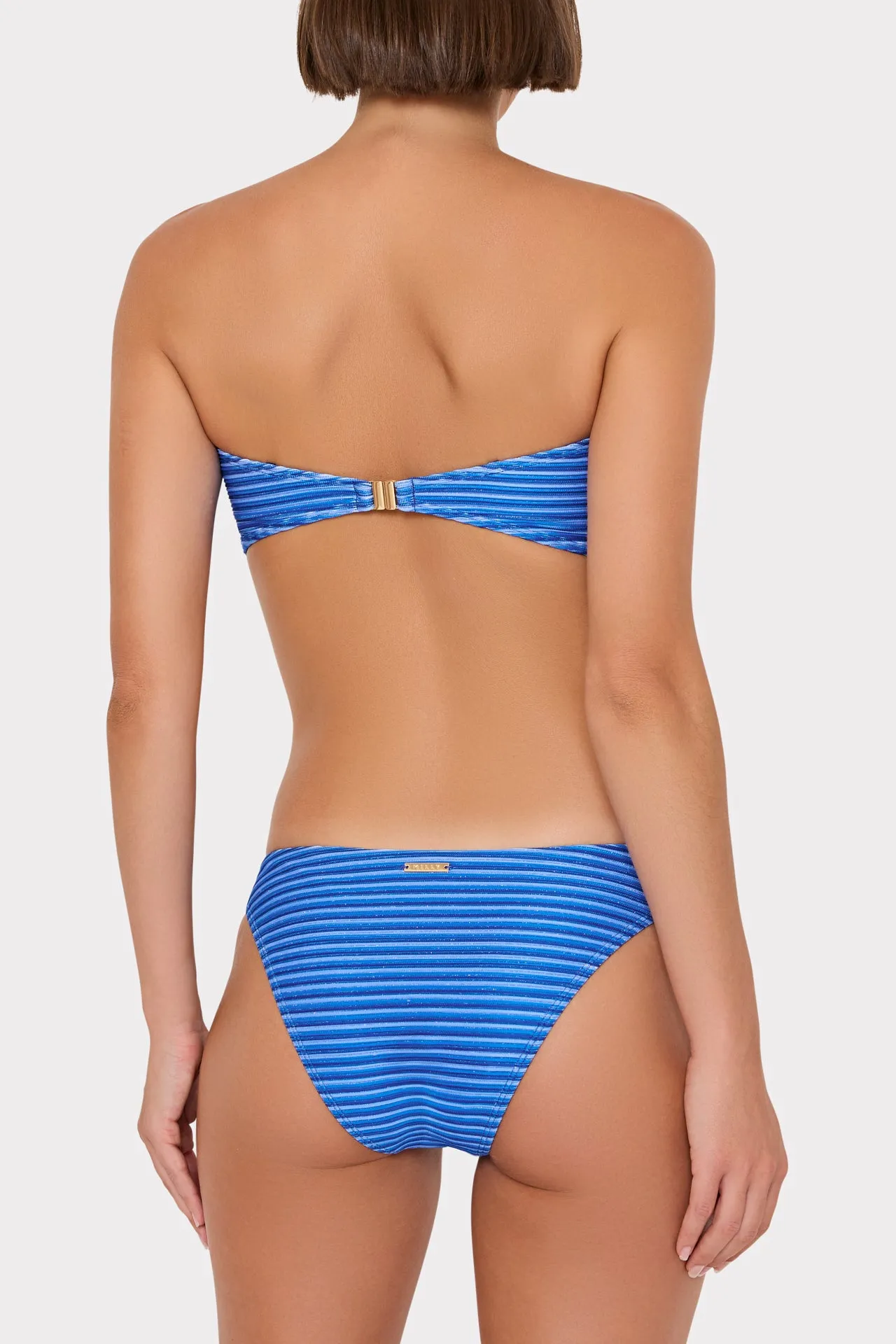 Stripe Knot Bandeau Bikini Top sold by Milly product image thumbnail 3