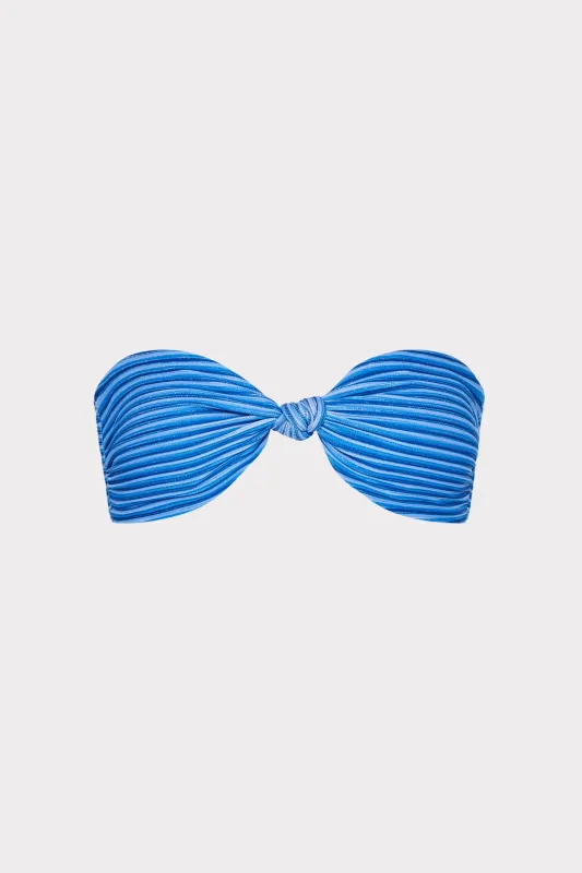Stripe Knot Bandeau Bikini Top sold by Milly