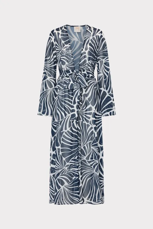 Vince Abstract Kai Print Chiffon Cover-Up made by Milly
