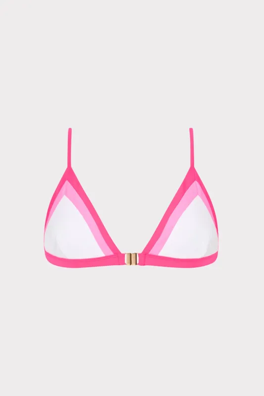 Positano Color Block Bikini Top sold by Milly