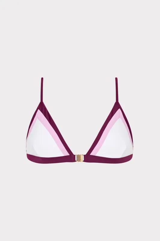 Positano Color Block Bikini Top sold by Milly