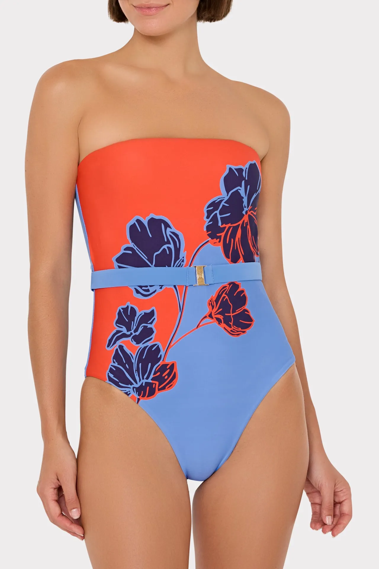Skewed Petal Strapless One Piece sold by Milly product image thumbnail 5